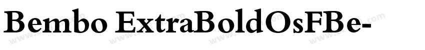 Bembo ExtraBoldOsFBe字体转换